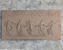 Load image into Gallery viewer, Roman Greek Bacchantes Dancing muses dance sculptural Wall frieze plaque relief www.Neo-Mfg.com 12"