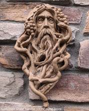Load image into Gallery viewer, Nature Garden Greenman Grape Harvest Sculptural wall relief bust www.Neo-Mfg.com 13.75"