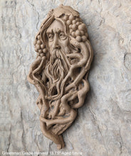 Load image into Gallery viewer, Nature Garden Greenman Grape Harvest Sculptural wall relief bust www.Neo-Mfg.com 13.75"
