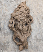 Load image into Gallery viewer, Nature Garden Greenwoman Harvest Sculptural wall relief bust www.Neo-Mfg.com 12.25"