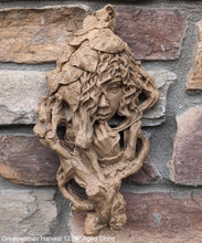 Load image into Gallery viewer, Nature Garden Greenwoman Harvest Sculptural wall relief bust www.Neo-Mfg.com 12.25"