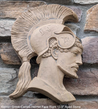Load image into Gallery viewer, Roman Greek Spartan Bust Sculptural wall relief plaque home decor 13.5" www.Neo-Mfg.com