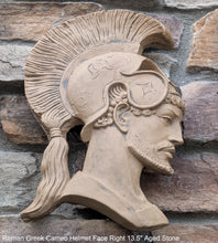 Load image into Gallery viewer, Roman Greek Spartan Bust Sculptural wall relief plaque home decor 13.5" www.Neo-Mfg.com