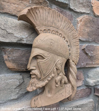 Load image into Gallery viewer, Roman Greek Spartan Bust Sculptural wall relief plaque home decor 13.5" www.Neo-Mfg.com
