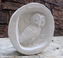 Load image into Gallery viewer, Roman Greek Athena Owl 6" Sculpture statue wall plaque