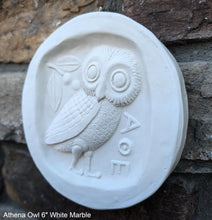 Load image into Gallery viewer, Roman Greek Athena Owl 6" Sculpture statue wall plaque