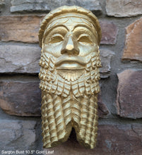 Load image into Gallery viewer, Assyrian king Sargon bust Carved Persian wall sculpture plaque 10.5" www.Neo-Mfg.com Museum Replica