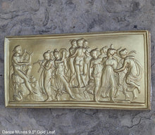 Load image into Gallery viewer, Roman Greek Thorvaldsen Dance Muses Apollo plaque wall relief www.Neo-Mfg.com 9.5"