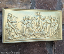 Load image into Gallery viewer, Roman Greek Thorvaldsen Dance Muses Apollo plaque wall relief www.Neo-Mfg.com 9.5"