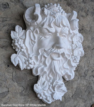 Load image into Gallery viewer, Roman Greek Bacchus God of wine ritual madness and ecstasy - Bacchus bust Sculptural Wall frieze plaque relief www.Neo-Mfg.com 12"