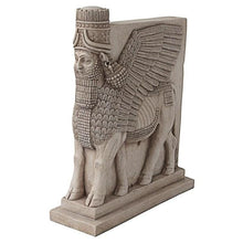 Load image into Gallery viewer, Assyrian Lamassu Nimrud Palace guardians winged Bull Sculpture www.Neo-Mfg.com 10.5" Mesopotamia statue 360