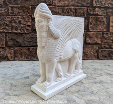 Load image into Gallery viewer, Assyrian Lamassu Nimrud Palace guardians winged Lion Sculpture www.Neo-Mfg.com 10.5" Mesopotamia statue 360