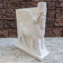 Load image into Gallery viewer, Assyrian Lamassu Nimrud Palace guardians winged Bull Sculpture www.Neo-Mfg.com 10.5" Mesopotamia statue 360