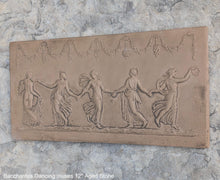 Load image into Gallery viewer, Roman Greek Bacchantes Dancing muses dance sculptural Wall frieze plaque relief www.Neo-Mfg.com 12"