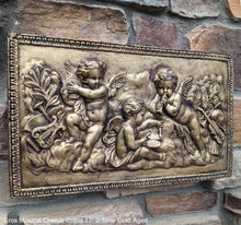 Load image into Gallery viewer, Eros Musical Cherub Cupid Greek Wall Sculpture Plaque Angels 17" www.NEO-MFG.com