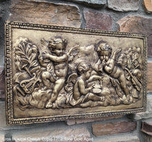 Load image into Gallery viewer, Eros Musical Cherub Cupid Greek Wall Sculpture Plaque Angels 17" www.NEO-MFG.com