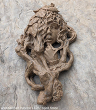 Load image into Gallery viewer, Nature Garden Greenwoman Harvest Sculptural wall relief bust www.Neo-Mfg.com 12.25"