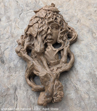 Load image into Gallery viewer, Nature Garden Greenwoman Harvest Sculptural wall relief bust www.Neo-Mfg.com 12.25"