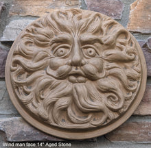 Load image into Gallery viewer, Wind Man Wall Decor Large 14" Wall Plaque Sculpture Pagan www.Neo-Mfg.com mythical