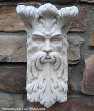 Load image into Gallery viewer, Roman Greek Zeus greenman wall Shelf corbel Grotesque goblin sculpture www.NEO-MFG.com 8 3/8" Mythical Bracket