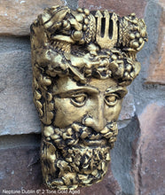 Load image into Gallery viewer, Roman Greek Neptune Face Wall Mythical Plaque Sculptural relief www.Neo-Mfg.com 6" Customs House Dublin