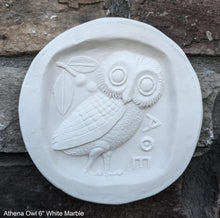 Load image into Gallery viewer, Roman Greek Athena Owl 6" Sculpture statue wall plaque