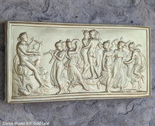 Load image into Gallery viewer, Roman Greek Thorvaldsen Dance Muses Apollo plaque wall relief www.Neo-Mfg.com 9.5"