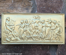 Load image into Gallery viewer, Roman Greek Thorvaldsen Dance Muses Apollo plaque wall relief www.Neo-Mfg.com 9.5"
