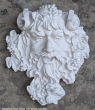 Load image into Gallery viewer, Roman Greek Bacchus God of wine ritual madness and ecstasy - Bacchus bust Sculptural Wall frieze plaque relief www.Neo-Mfg.com 12"