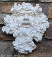 Load image into Gallery viewer, Roman Greek Bacchus God of wine ritual madness and ecstasy - Bacchus bust Sculptural Wall frieze plaque relief www.Neo-Mfg.com 12"