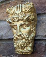 Load image into Gallery viewer, Roman Greek Neptune Face Wall Mythical Plaque Sculptural relief www.Neo-Mfg.com 6" Customs House Dublin