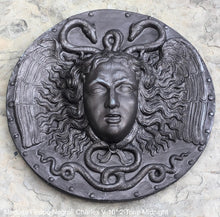 Load image into Gallery viewer, History Medusa Filippo Negroli Charles V shield design Artifact Carved Sculpture Statue 10" www.Neo-Mfg.com n2