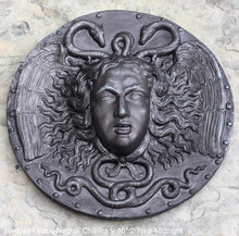 Load image into Gallery viewer, History Medusa Filippo Negroli Charles V shield design Artifact Carved Sculpture Statue 10" www.Neo-Mfg.com n2