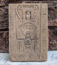 Load image into Gallery viewer, Egyptian Hathor Amenhotep III Sobek Sculptural wall relief www.Neo-Mfg.com 7" Museum preproduction