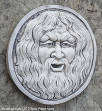Load image into Gallery viewer, Roman Greek Mouth of truth Bocca della Verita Sculptural Wall frieze plaque relief www.Neo-Mfg.com 9.5"