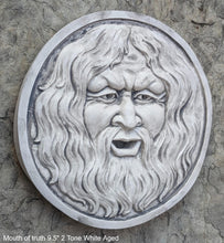 Load image into Gallery viewer, Roman Greek Mouth of truth Bocca della Verita Sculptural Wall frieze plaque relief www.Neo-Mfg.com 9.5"
