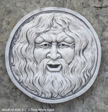 Load image into Gallery viewer, Roman Greek Mouth of truth Bocca della Verita Sculptural Wall frieze plaque relief www.Neo-Mfg.com 9.5"