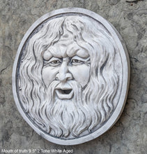 Load image into Gallery viewer, Roman Greek Mouth of truth Bocca della Verita Sculptural Wall frieze plaque relief www.Neo-Mfg.com 9.5"