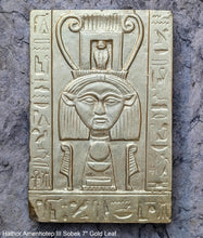 Load image into Gallery viewer, Egyptian Hathor Amenhotep III Sobek Sculptural wall relief www.Neo-Mfg.com 7" Museum preproduction