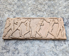 Load image into Gallery viewer, Olympian Ball player base Wall Plaque Antique Reproduction Figure Sculptural Wall frieze plaque relief www.Neo-Mfg.com 15.5"