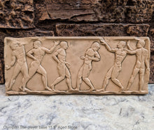 Load image into Gallery viewer, Olympian Ball player base Wall Plaque Antique Reproduction Figure Sculptural Wall frieze plaque relief www.Neo-Mfg.com 15.5"