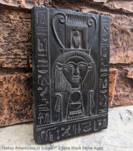 Load image into Gallery viewer, Egyptian Hathor Amenhotep III Sobek Sculptural wall relief www.Neo-Mfg.com 7" Museum preproduction