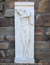 Load image into Gallery viewer, Roman Greek Carved nymph Fountain of Innocents Danaides of Argos Dress Figure Sculptural Wall frieze plaque relief www.Neo-Mfg.com 22"