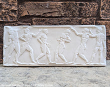 Load image into Gallery viewer, Olympian Ball player base Wall Plaque Antique Reproduction Figure Sculptural Wall frieze plaque relief www.Neo-Mfg.com 15.5"