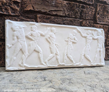 Load image into Gallery viewer, Olympian Ball player base Wall Plaque Antique Reproduction Figure Sculptural Wall frieze plaque relief www.Neo-Mfg.com 15.5"