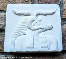 Load image into Gallery viewer, History Egyptian Khnum Ram Sculptural wall relief www.Neo-Mfg.com 9" d8