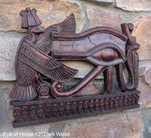 Load image into Gallery viewer, History Egyptian Pharaoh Eye of Horus Sculptural wall relief Neo-Mfg 12" h12