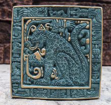 Load image into Gallery viewer, Aztec Mayan Jaguar Balam Cat sculpture Wall plaque carving 6" www.Neo-Mfg.com