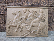Load image into Gallery viewer, Roman Greek Parthenon Horsemen riders frieze block Artifact Carved Sculpture Statue www.Neo-Mfg.com 14"