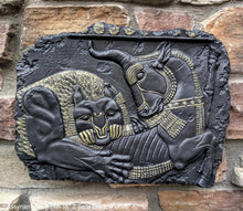 Load image into Gallery viewer, Assyrian Lion and Bull Ox Sculpture Statue Relief wall fragment Persepolis www.Neo-mfg.com 16"